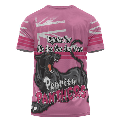 Penrith Panthers T-Shirt - Happy Australia Day We Are One And Free V2 Penrith Panthers T-Shirt - Happy Australia Day We Are One And Free V2