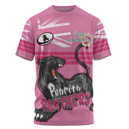 Penrith Panthers T-Shirt - Happy Australia Day We Are One And Free V2