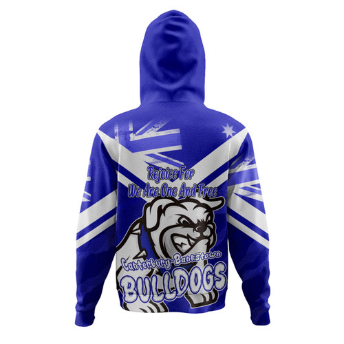 Canterbury-Bankstown Bulldogs Hoodie - Happy Australia Day We Are One And Free Canterbury-Bankstown Bulldogs Hoodie - Happy Australia Day We Are One And Free