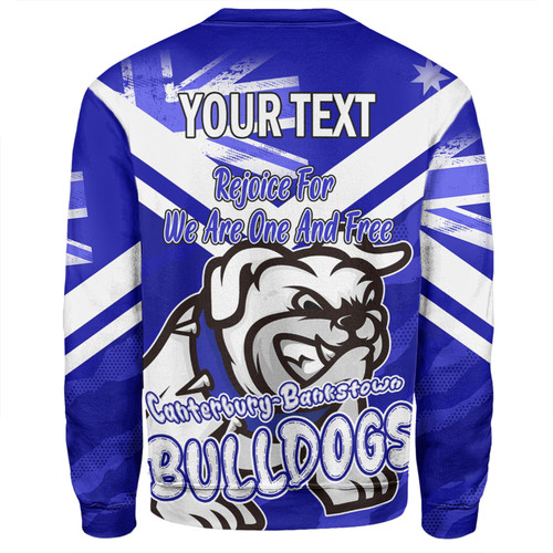 Canterbury-Bankstown Bulldogs Sweatshirt - Happy Australia Day We Are One And Free Canterbury-Bankstown Bulldogs Sweatshirt - Happy Australia Day We Are One And Free