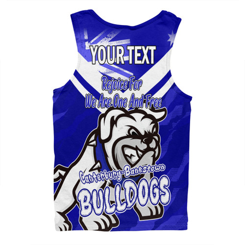 Canterbury-Bankstown Bulldogs Men Singlet - Happy Australia Day We Are One And Free Canterbury-Bankstown Bulldogs Men Singlet - Happy Australia Day We Are One And Free