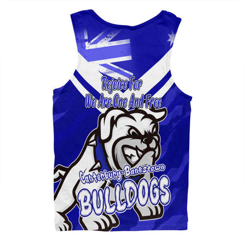Canterbury-Bankstown Bulldogs Men Singlet - Happy Australia Day We Are One And Free Canterbury-Bankstown Bulldogs Men Singlet - Happy Australia Day We Are One And Free