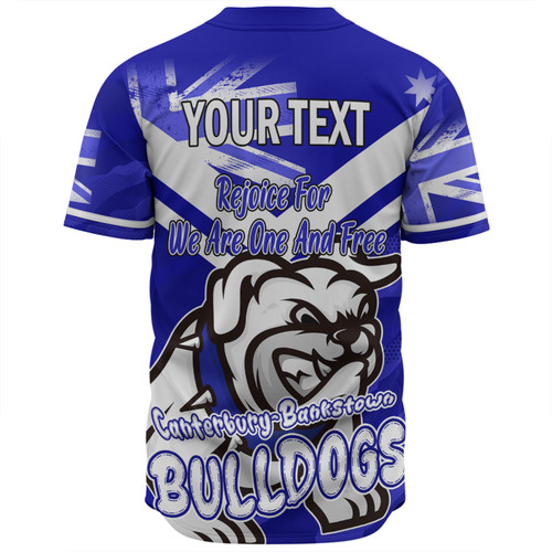 Canterbury-Bankstown Bulldogs Baseball Shirt - Happy Australia Day We Are One And Free Canterbury-Bankstown Bulldogs Baseball Shirt - Happy Australia Day We Are One And Free