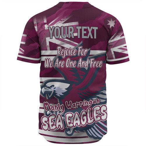 Manly Warringah Sea Eagles Baseball Shirt - Happy Australia Day We Are One And Free Manly Warringah Sea Eagles Baseball Shirt - Happy Australia Day We Are One And Free