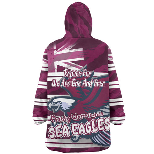 Manly Warringah Sea Eagles Snug Hoodie - Happy Australia Day We Are One And Free Manly Warringah Sea Eagles Snug Hoodie - Happy Australia Day We Are One And Free