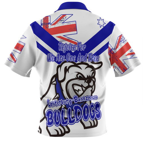 Canterbury-Bankstown Bulldogs Hawaiian Shirt - Happy Australia Day We Are One And Free V2 Canterbury-Bankstown Bulldogs Hawaiian Shirt - Happy Australia Day We Are One And Free V2