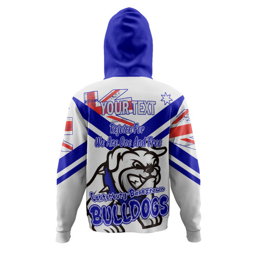 Canterbury-Bankstown Bulldogs Hoodie - Happy Australia Day We Are One And Free V2 Canterbury-Bankstown Bulldogs Hoodie - Happy Australia Day We Are One And Free V2