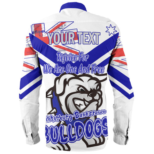 Canterbury-Bankstown Bulldogs Long Sleeve Shirt - Happy Australia Day We Are One And Free V2 Canterbury-Bankstown Bulldogs Long Sleeve Shirt - Happy Australia Day We Are One And Free V2