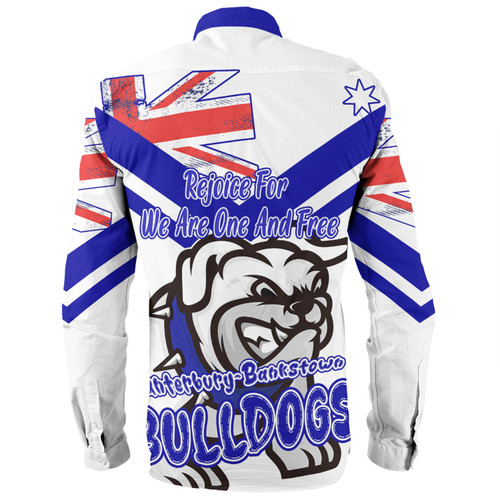 Canterbury-Bankstown Bulldogs Long Sleeve Shirt - Happy Australia Day We Are One And Free V2 Canterbury-Bankstown Bulldogs Long Sleeve Shirt - Happy Australia Day We Are One And Free V2