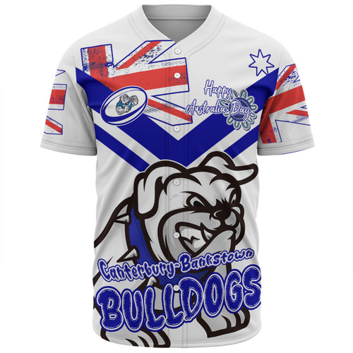 Canterbury-Bankstown Bulldogs Baseball Shirt - Happy Australia Day We Are One And Free V2