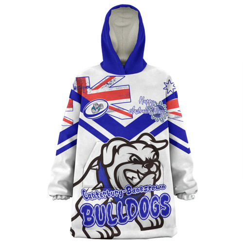 Canterbury-Bankstown Bulldogs Snug Hoodie - Happy Australia Day We Are One And Free V2