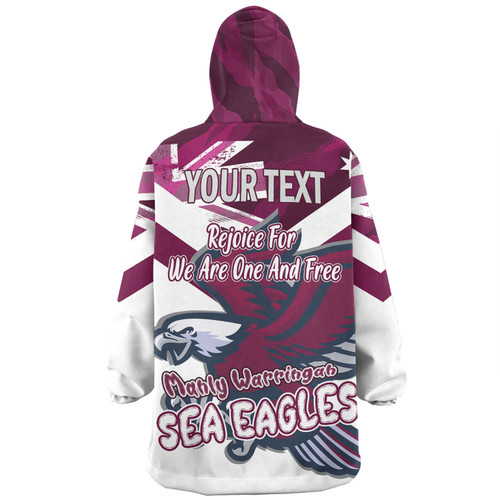 Manly Warringah Sea Eagles Snug Hoodie - Happy Australia Day We Are One And Free V2 Manly Warringah Sea Eagles Snug Hoodie - Happy Australia Day We Are One And Free V2
