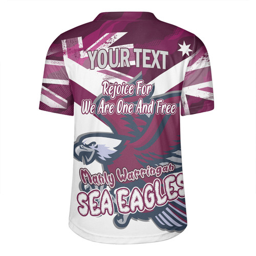 Manly Warringah Sea Eagles Rugby Jersey - Happy Australia Day We Are One And Free V2 Manly Warringah Sea Eagles Rugby Jersey - Happy Australia Day We Are One And Free V2