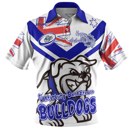 Canterbury-Bankstown Bulldogs Polo Shirt - Happy Australia Day We Are One And Free V2