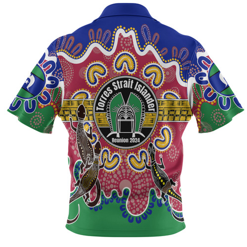 Australia Torres Strait Islands Custom Hawaiian Shirt - Torres Strait Islanders Dhari With Goannas And Dot Art Reunion Hawaiian Shirt Australia Torres Strait Islands Custom Hawaiian Shirt - Torres Strait Islanders Dhari With Goannas And Dot Art Reunion Hawaiian Shirt