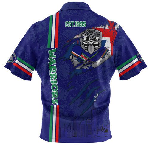 New Zealand Warriors Hawaiian Shirt - Happy Australia Day Flag Scratch Style New Zealand Warriors Hawaiian Shirt - Happy Australia Day Flag Scratch Style
