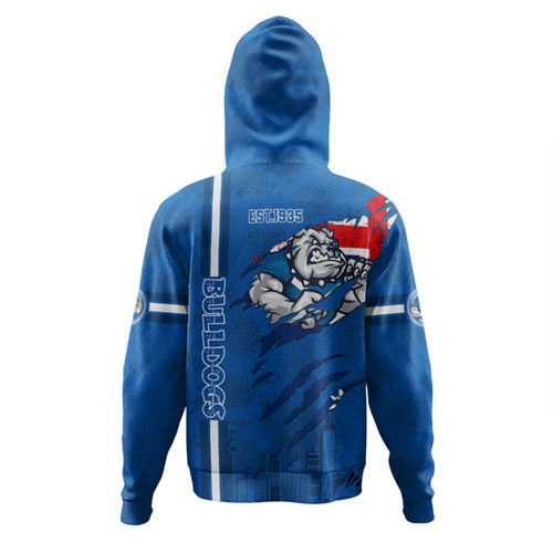 Canterbury-Bankstown Bulldogs Hoodie - Happy Australia Day Flag Scratch Style Canterbury-Bankstown Bulldogs Hoodie - Happy Australia Day Flag Scratch Style