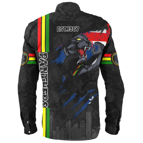 Penrith Panthers Long Sleeve Shirt - Happy Australia Day Flag Scratch Style Penrith Panthers Long Sleeve Shirt - Happy Australia Day Flag Scratch Style