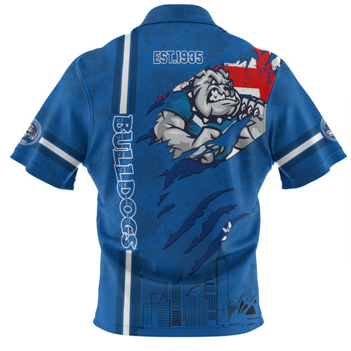 Canterbury-Bankstown Bulldogs Polo Shirt - Happy Australia Day Flag Scratch Style Canterbury-Bankstown Bulldogs Polo Shirt - Happy Australia Day Flag Scratch Style