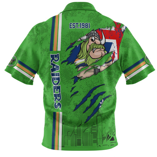 Canberra Raiders Polo Shirt - Happy Australia Day Flag Scratch Style Canberra Raiders Polo Shirt - Happy Australia Day Flag Scratch Style