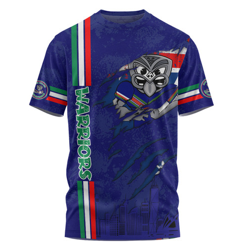 New Zealand Warriors T-Shirt - Happy Australia Day Flag Scratch Style