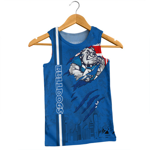 Canterbury-Bankstown Bulldogs Men Singlet - Happy Australia Day Flag Scratch Style