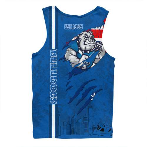 Canterbury-Bankstown Bulldogs Men Singlet - Happy Australia Day Flag Scratch Style Canterbury-Bankstown Bulldogs Men Singlet - Happy Australia Day Flag Scratch Style