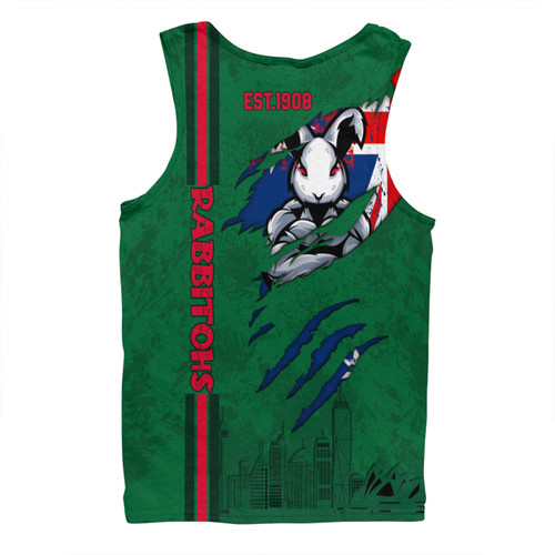 South Sydney Rabbitohs Men Singlet - Happy Australia Day Flag Scratch Style South Sydney Rabbitohs Men Singlet - Happy Australia Day Flag Scratch Style