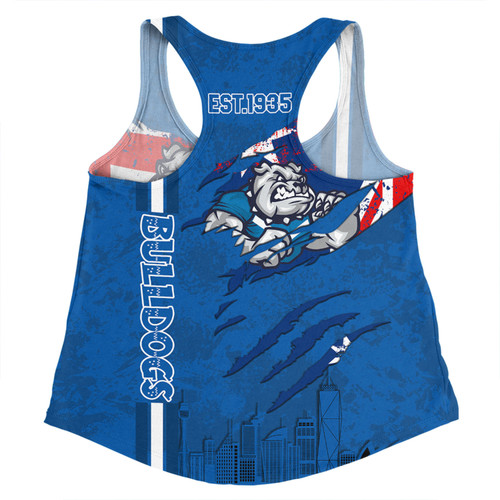 Canterbury-Bankstown Bulldogs Women Racerback Singlet - Happy Australia Day Flag Scratch Style Canterbury-Bankstown Bulldogs Women Racerback Singlet - Happy Australia Day Flag Scratch Style