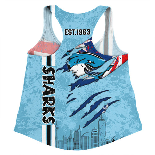 Cronulla-Sutherland Sharks Women Racerback Singlet - Happy Australia Day Flag Scratch Style Cronulla-Sutherland Sharks Women Racerback Singlet - Happy Australia Day Flag Scratch Style