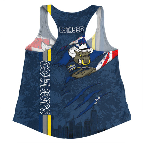 North Queensland Cowboys Women Racerback Singlet - Happy Australia Day Flag Scratch Style North Queensland Cowboys Women Racerback Singlet - Happy Australia Day Flag Scratch Style
