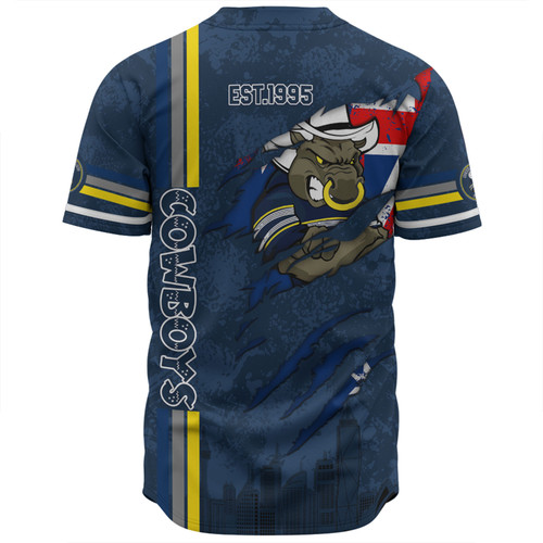 North Queensland Cowboys Baseball Shirt - Happy Australia Day Flag Scratch Style North Queensland Cowboys Baseball Shirt - Happy Australia Day Flag Scratch Style