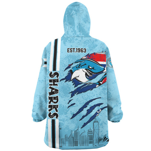 Cronulla-Sutherland Sharks Snug Hoodie - Happy Australia Day Flag Scratch Style Cronulla-Sutherland Sharks Snug Hoodie - Happy Australia Day Flag Scratch Style