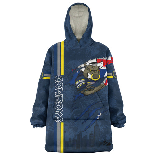 North Queensland Cowboys Snug Hoodie - Happy Australia Day Flag Scratch Style