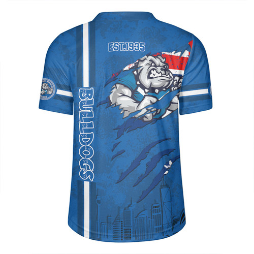 Canterbury-Bankstown Bulldogs Rugby Jersey - Happy Australia Day Flag Scratch Style Canterbury-Bankstown Bulldogs Rugby Jersey - Happy Australia Day Flag Scratch Style