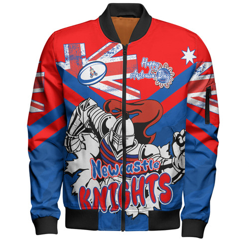 Newcastle Knights Bomber Jacket - Happy Australia Day We Are One And Free