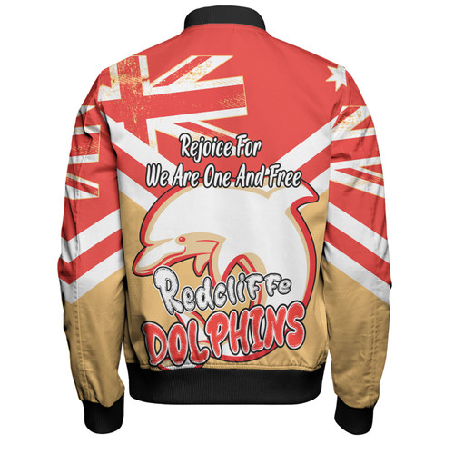 Redcliffe Dolphins Bomber Jacket - Happy Australia Day We Are One And Free Redcliffe Dolphins Bomber Jacket - Happy Australia Day We Are One And Free