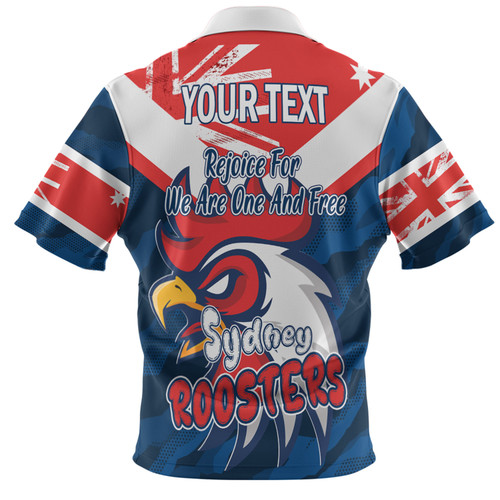 Sydney Roosters Hawaiian Shirt - Happy Australia Day We Are One And Free Sydney Roosters Hawaiian Shirt - Happy Australia Day We Are One And Free