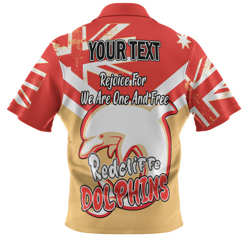 Redcliffe Dolphins Hawaiian Shirt - Happy Australia Day We Are One And Free Redcliffe Dolphins Hawaiian Shirt - Happy Australia Day We Are One And Free