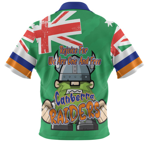 Canberra Raiders Hawaiian Shirt - Happy Australia Day We Are One And Free Canberra Raiders Hawaiian Shirt - Happy Australia Day We Are One And Free