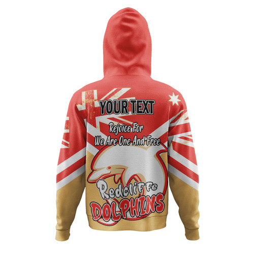 Redcliffe Dolphins Hoodie - Happy Australia Day We Are One And Free Redcliffe Dolphins Hoodie - Happy Australia Day We Are One And Free