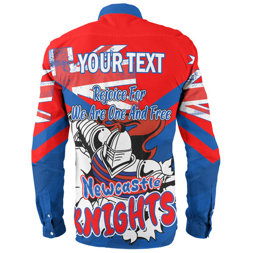 Newcastle Knights Long Sleeve Shirt - Happy Australia Day We Are One And Free Newcastle Knights Long Sleeve Shirt - Happy Australia Day We Are One And Free