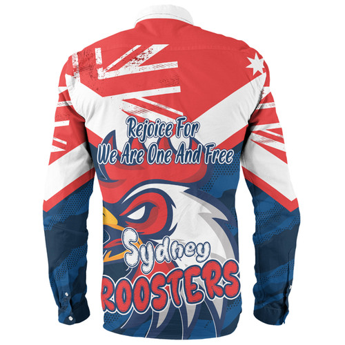 Sydney Roosters Long Sleeve Shirt - Happy Australia Day We Are One And Free Sydney Roosters Long Sleeve Shirt - Happy Australia Day We Are One And Free