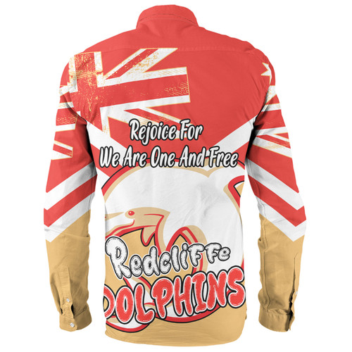Redcliffe Dolphins Long Sleeve Shirt - Happy Australia Day We Are One And Free Redcliffe Dolphins Long Sleeve Shirt - Happy Australia Day We Are One And Free