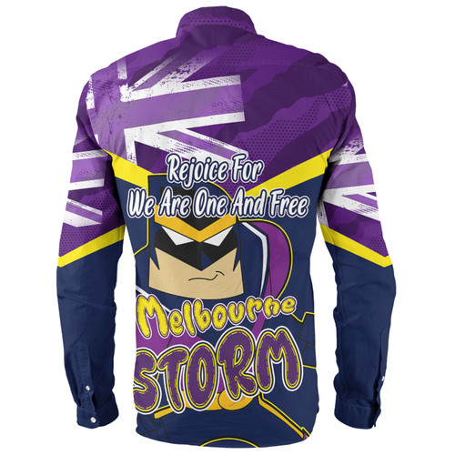 Melbourne Storm Long Sleeve Shirt - Happy Australia Day We Are One And Free Melbourne Storm Long Sleeve Shirt - Happy Australia Day We Are One And Free