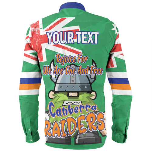 Canberra Raiders Long Sleeve Shirt - Happy Australia Day We Are One And Free Canberra Raiders Long Sleeve Shirt - Happy Australia Day We Are One And Free