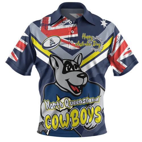 North Queensland Cowboys Polo Shirt - Happy Australia Day We Are One And Free