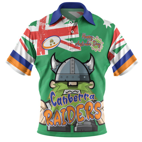 Canberra Raiders Polo Shirt - Happy Australia Day We Are One And Free