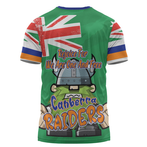 Canberra Raiders T-Shirt - Happy Australia Day We Are One And Free Canberra Raiders T-Shirt - Happy Australia Day We Are One And Free