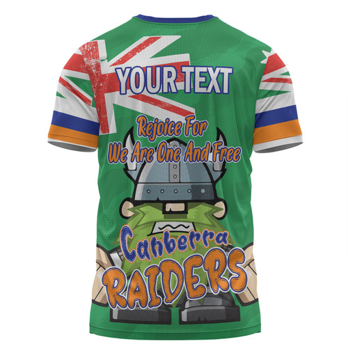 Canberra Raiders T-Shirt - Happy Australia Day We Are One And Free Canberra Raiders T-Shirt - Happy Australia Day We Are One And Free